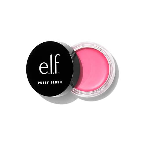 e.l.f. Putty Blush, Doğal bir ışıltı için kremsi ve yoğun pigmentli formül, Yarı mat ve pudra bitişli, Vegan ve zulüm içermez, Bora Bora - 1