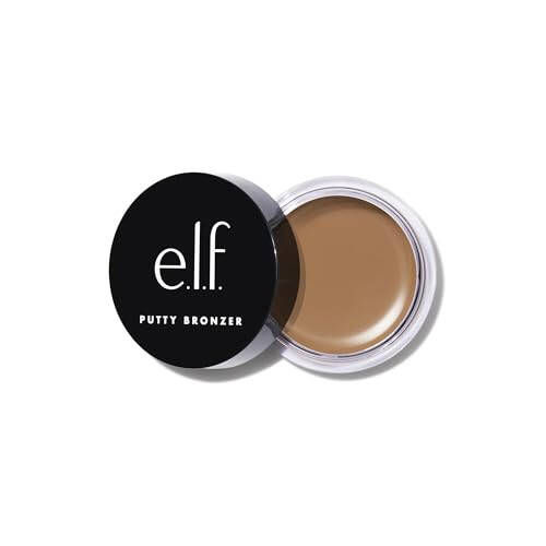 e.l.f. Putty Bronzer, Creamy & Highly Pigmented Formula, Creates a Long-Lasting Bronzed Glow, Infused with Argan Oil & Vitamin E, Tan Lines, 0.35 Oz - 1