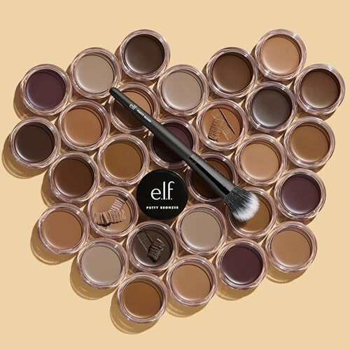 e.l.f. Putty Bronzer, кремовая и высокопигментированная формула, создает долговечный бронзовый блеск, обогащенная маслом арганы и витамином E, линии загара, 0,35 унции - 3