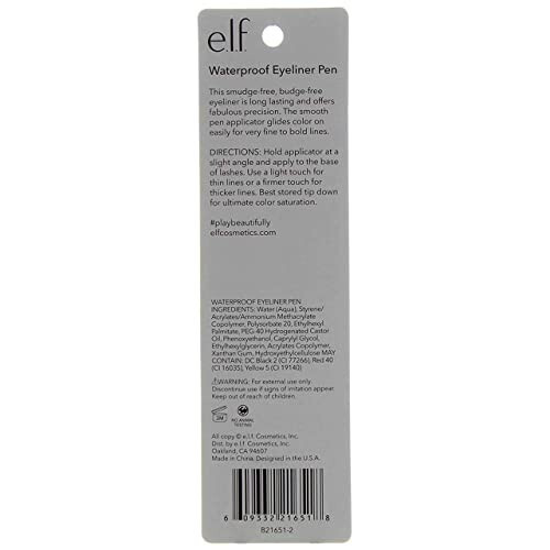 e.l.f. Siyoh flomaster qalam qora rang 0,05 FL Oz - 6