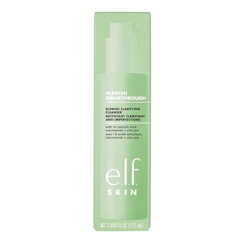 e.l.f. SKIN Blemish Breakthrough Clarifying Cleanser, Gel Cleanser For Removing Makeup, Controlling Oil & Clarifying Pores, 1% Salicylic Acid - 1