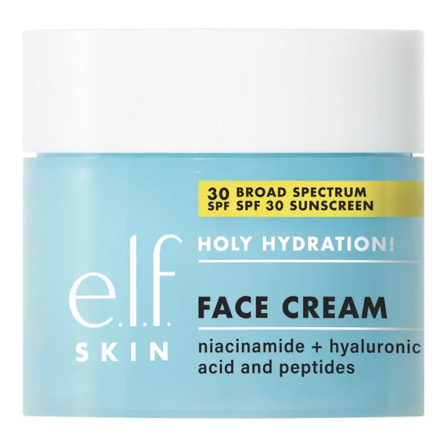 e.l.f. SKIN Holy Hydration! Face Cream Broad Spectrum SPF 30 Sunscreen, 1.76oz - 1