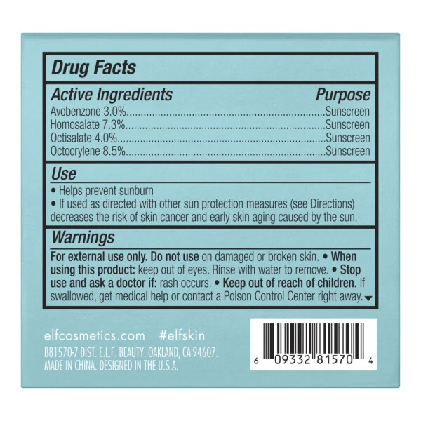 e.l.f. SKIN Holy Hydration! Face Cream Broad Spectrum SPF 30 Sunscreen, 1.76oz - 2