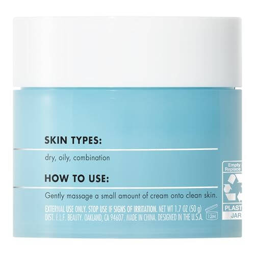 e.l.f. SKIN Holy Hydration! Face Cream, Fragrance Free, Smooth, Non-Greasy, Lightweight, Nourishing, Moisturizes, Softens, Absorbs Quickly, Suitable For All Skin Types - 5