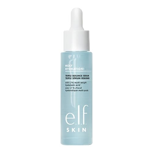 e.l.f. SKIN Holy Hydration! Uchqatlamli „Triple Bounce Serum“, 1,7% hialuron kislotali serum zich va yorqin teri uchun, quru terini namlash uchun a'lo - 1