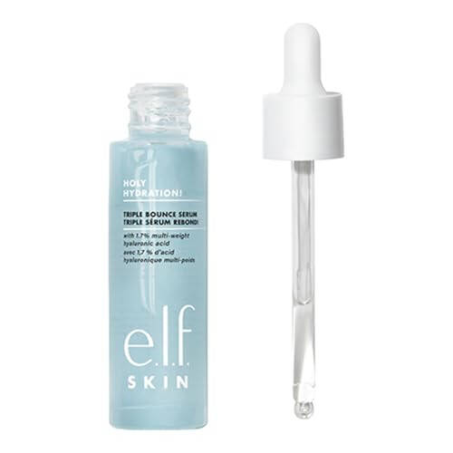 e.l.f. SKIN Holy Hydration! Uchqatlamli „Triple Bounce Serum“, 1,7% hialuron kislotali serum zich va yorqin teri uchun, quru terini namlash uchun a'lo - 3