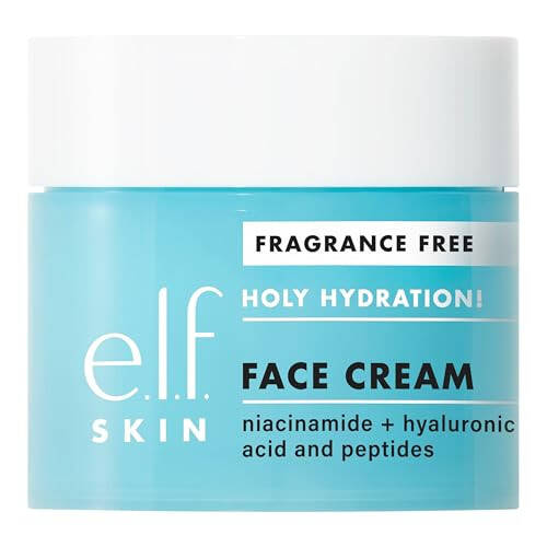 e.l.f. SKIN Holy Hydration! Yuz Kremi, Xushbo'ysiz, Silliq, Yog'siz, Yengil, Oziqlantiruvchi, Namlaydigan, Yumshatuvchi, Tez So'riladi, Barcha Teri Turlari uchun Mos - 2