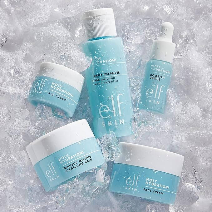 e.l.f. SKIN Hydrated Ever After Skincare Mini Kit, Cleanser, Makeup Remover, Moisturiser & Eye Cream For Hydrating Skin, Airplane-Friendly Sizes - 3