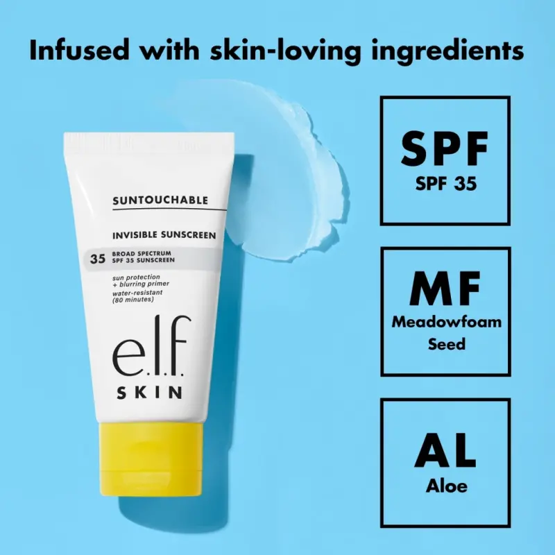 e.l.f. SKIN Солнцезащитный крем Suntouchable Invisible SPF 35 - 4