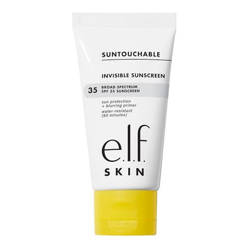 e.l.f. SKIN Suntouchable Görünmeyen Güneş Koruyucu SPF 35, Hafif, Jel Bazlı, Pürüzsüz Bir Cilt İçin Güneş Koruyucu, Aynı Zamanda Makyaj Bazı Olarak Kullanılabilir, Vegan ve Zulüm İçermez, Ambalaj Değişebilir - 1