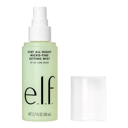 e.l.f. Stay All Night Micro-Fine Setting Mist, Увлажняющий и освежающий спрей-фиксатор макияжа на 16 часов, веганский и без жестокости, 2,7 жидких унций - 1