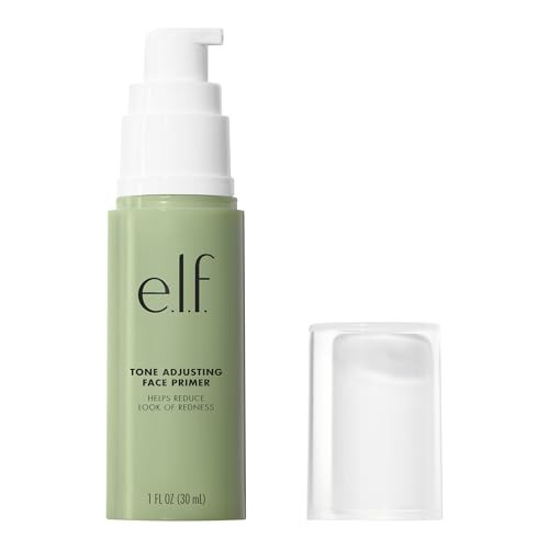 e.l.f. Tone Adjusting Face Primer, Neytral Tonlarda Birleştiren ve Kızarıklığı Gideren Makyaj Bazı, Makyajı Uzun Süre Sabitleyen, Vegan ve Zalimlik İçermeyen, Büyük - 5