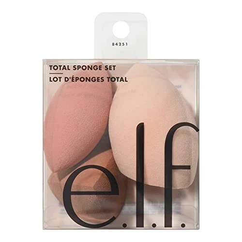 e.l.f. Total Sponge Set, Multi-use Makeup Sponge Set For Flawless Blending, Great For Powder Or Liquid Concealer & Foundation, Vegan & Cruelty-Free - MODAZONE