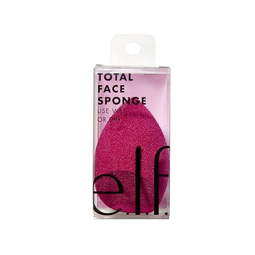 e.l.f. Total Face Blending Sponge, Latekssiz bo'yanish uchun Angled & Rounded qirralari bo'lgan bo'yanish süngeri Konsiler yoki Fondöten uchun, Vegan va Zulmsiz, 1 dona - 2