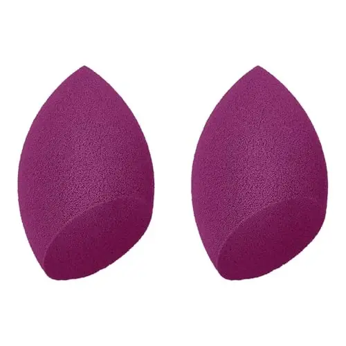 e.l.f. Total Face Sponge Duo, Plush, Multi-Sided & Latex-Free Makeup Sponges For Easy Blending Of Concealer, Highlighter & more, Vegan & Cruelty-Free - 2
