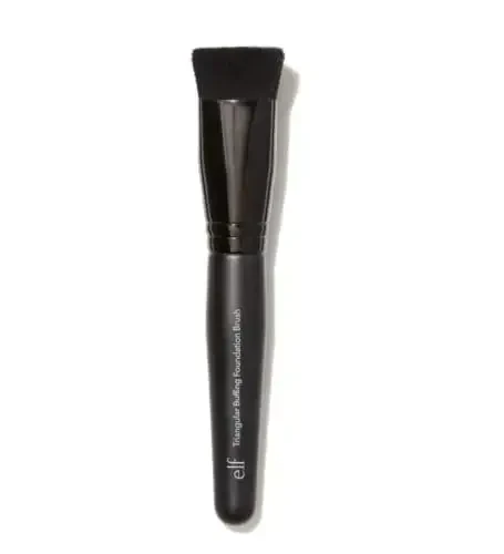 e.l.f. Triangular Buffing Foundation Brush, Flat-Top Makeup Brush For Applying Foundation Evenly, Made With Synthetic Bristles, Vegan & Cruelty-Free 