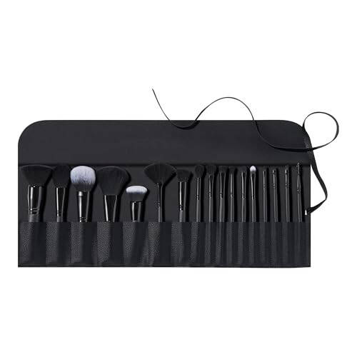 e.l.f. Ultimate Makeup Brush Set & Travel Roll, 17-Piece Brush Kit, Brushes For Eyeshadow, Foundation, Powder, Concealer & more, Vegan & Cruelty-Free - 1