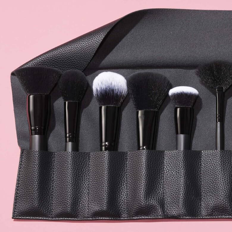 e.l.f. Ultimate Makeup Brush Seti & Sayohat Ruloni, 17 dona Fırça To'plami, Ko'z Soyasi, Fondöten, Pudra, Krem-bo'yash va boshqa narsalar uchun Fırchalar, Vegan & Hayvonlarga Zarar Bermaydigan - 4