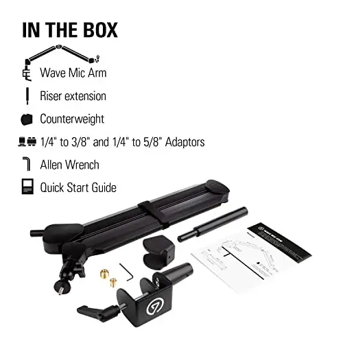 Elgato Wave Mic Arm - Kabel boshqaruv kanallari, stol qisqichi, 1/4