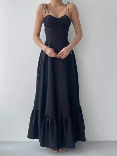 Elia Spaghetti Strap Dress - BÜYÜKBEDENIZ (1)