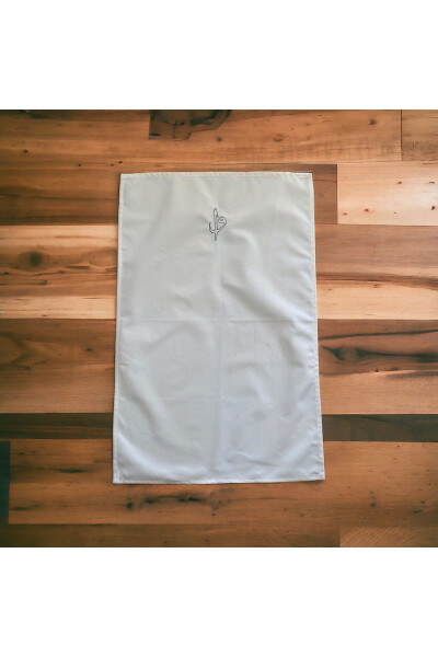 Elif Vav Patterned Linen Prayer Rug - 2