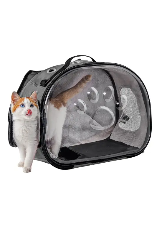 Elips Kedi Taşıma Çantası Mavi-gri - 4