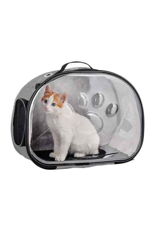 Elips Kedi Taşıma Çantası Mavi-gri - 7