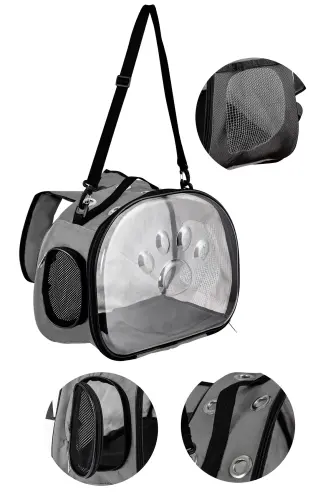 Elips Kedi Taşıma Çantası Mavi-gri - 8