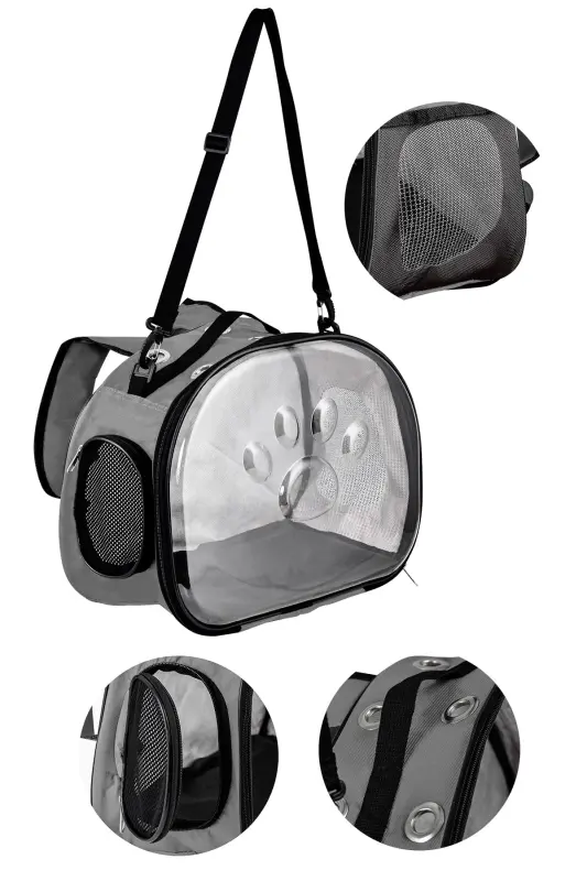 Elips Kedi Taşıma Çantası Mavi-gri - 8