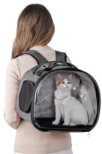 Elips Kedi Taşıma Çantası Mavi-gri - NORTHERN FASHION (1)