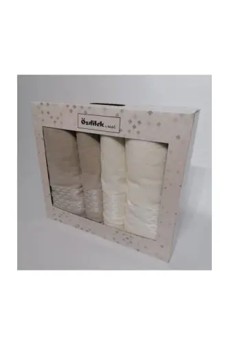 Elissa Best Set Hamam Takımı - Krem - Taş - 6