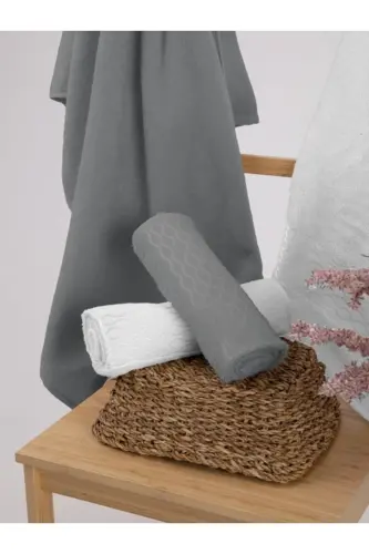 Elissa Best Set Hammam Set - Grey - White - NoColor-df492837 - ÖZDILEK (1)