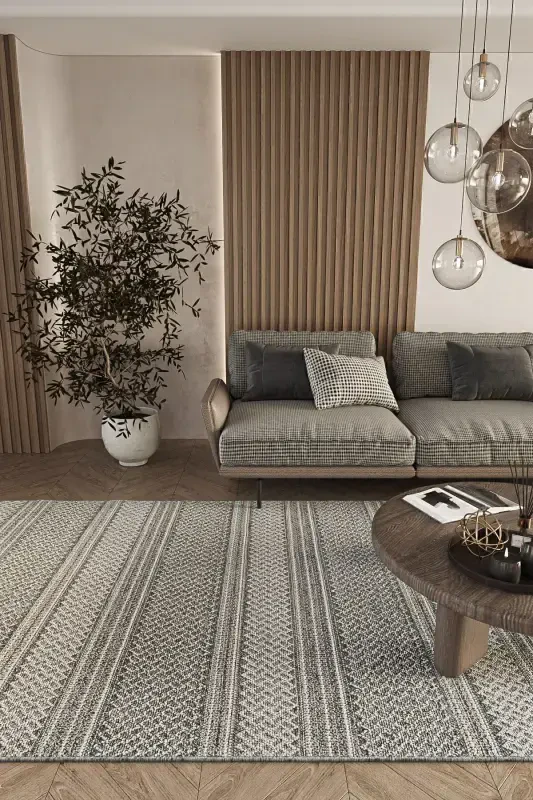 Elit 05 Kulrang Bukle Salon Gilami Etnik Oshxona Gilami To'quv Gilam Yo'lak Dekorativ Koridor Gilami Sss-Kulrang 4 - COOL HALI