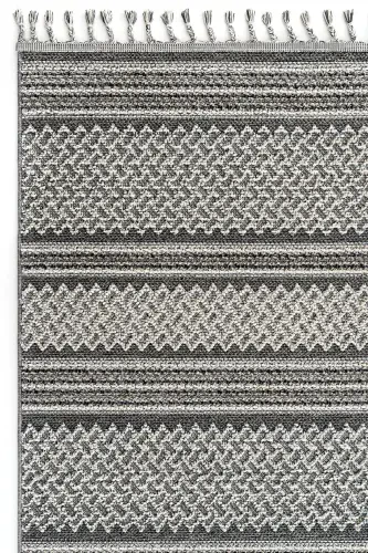 Elit 05 Kulrang Bukle Salon Gilami Etnik Oshxona Gilami To'quv Gilam Yo'lak Dekorativ Koridor Gilami Sss-Kulrang 4 - 5