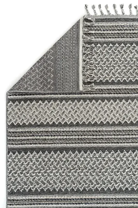 Elit 05 Kulrang Bukle Salon Gilami Etnik Oshxona Gilami To'quv Gilam Yo'lak Dekorativ Koridor Gilami Sss-Kulrang 4 - 6