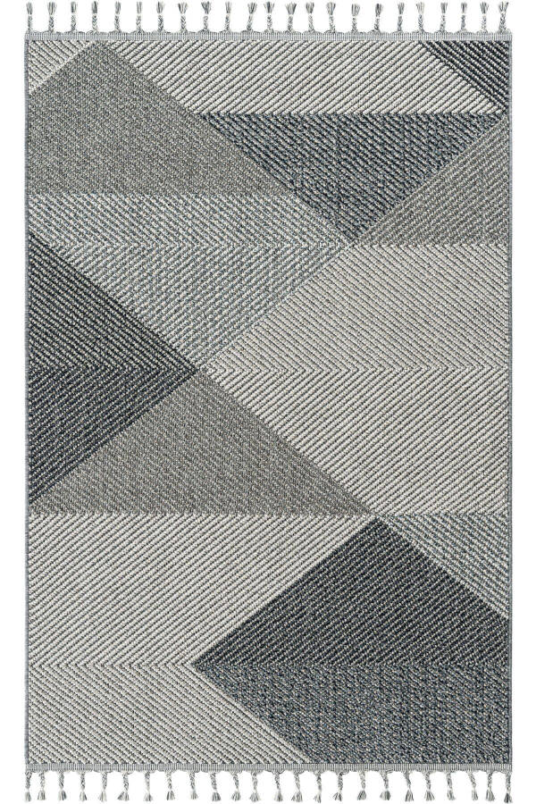 Elit 08 Grey Curly Living Room Rug Modern Kitchen Rug Geometric Rug Runner Decorative Corridor Rug - 18