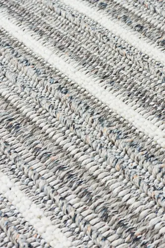 Elit 21 Ivory Gri Bukle Salon Halısı Etnik Mutfak Halısı Dokuma Yolluk Koridor Halısı (Son)-Gri 8 - 6