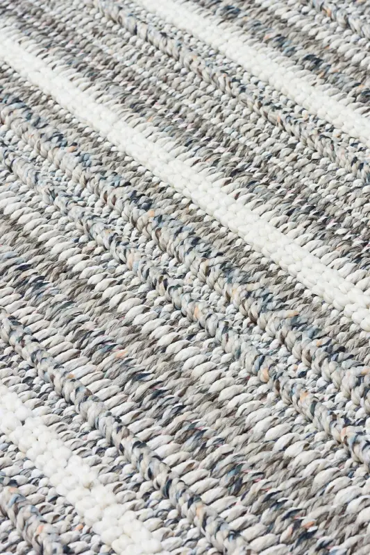 Elit 21 Ivory Gri Bukle Salon Halısı Etnik Mutfak Halısı Dokuma Yolluk Koridor Halısı (Son)-Gri 8 - 6