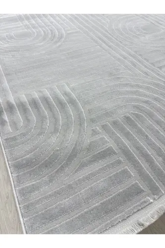 Elit Dokulu Yumuşak Pufy Oturma Odası Salon Çocuk Odası Mutfak Halısı-gri - SARAR (1)