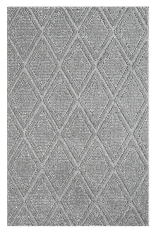 Elit Koleksiyonu Yüksek Kalite Bukleli Yumuşak Saçaklı Oturma Odası Ve Salon Halısı-Gri - 5