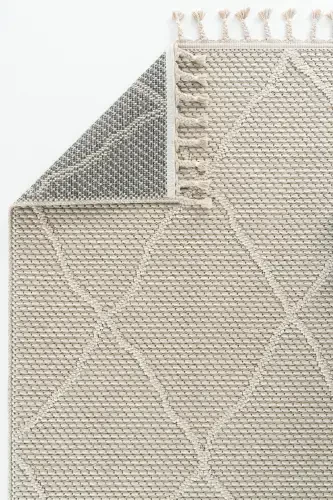 Elite 02 Beige Boucle Rug Modern Kitchen Rug Geometric Rug Runner Decorative Hallway Carpet-Beige 2 - 6