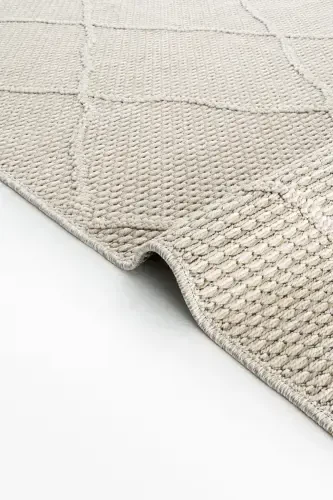 Elite 02 Beige Boucle Rug Modern Kitchen Rug Geometric Rug Runner Decorative Hallway Carpet-Beige 2 - 7