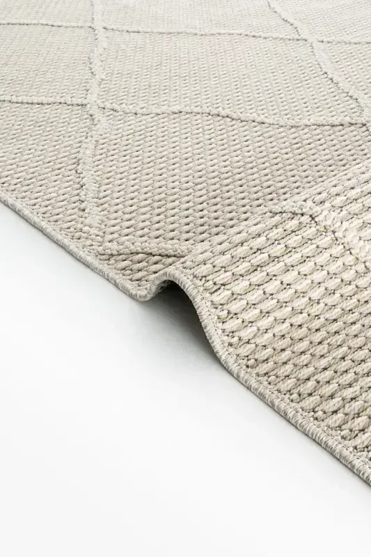 Elite 02 Beige Boucle Rug Modern Kitchen Rug Geometric Rug Runner Decorative Hallway Carpet-Beige 2 - 7