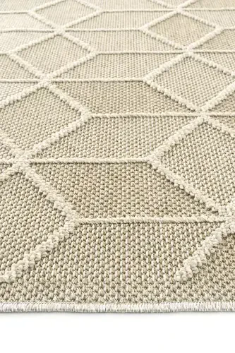Elite 03 Beige Boucle Rug Modern Kitchen Rug Geometric Rug Runner Decorative Hallway Rug-Beige 3 - 8