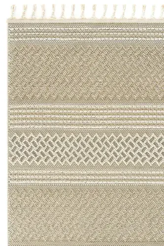 Elite 05 Beige Boucle Rug Ethnic Kitchen Rug Woven Rug Runner Decorative Hallway Rug-Beige 4 - 1