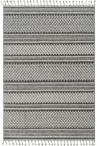 Elite 05 Grey Boucle Rug Ethnic Kitchen Rug Woven Carpet Runner Decorative Hallway Rug Sss-Grey 4 - COOL HALI (1)