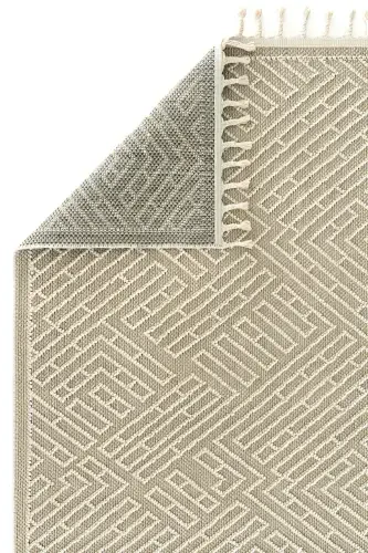 Elite 12 Beige Salon Carpet Boucle Scandinavian Rug Runner Ethnic Kitchen Carpet Decorative Hallway Carpet-Beige 6 - COOL HALI (1)