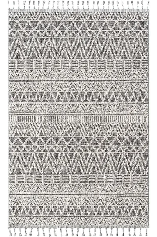 Elite 14 Grey Living Room Carpet Boucle Scandinavian Rug Runner Ethnic Kitchen Rug Decorative Hallway Carpet-Grey 7 - 8