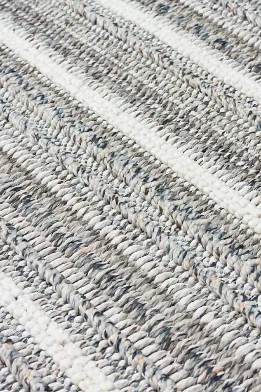 Elite 21 Ivory Gray Boucle Rug Ethnic Kitchen Rug Woven Runner Decorative Hallway Rug Sss-Gray 8 - 6