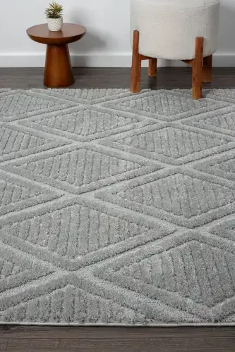 Elite Collection High Quality Boucle Soft Fringed Living Room and Hall Carpet-Grey - MARIESSE HOME (1)